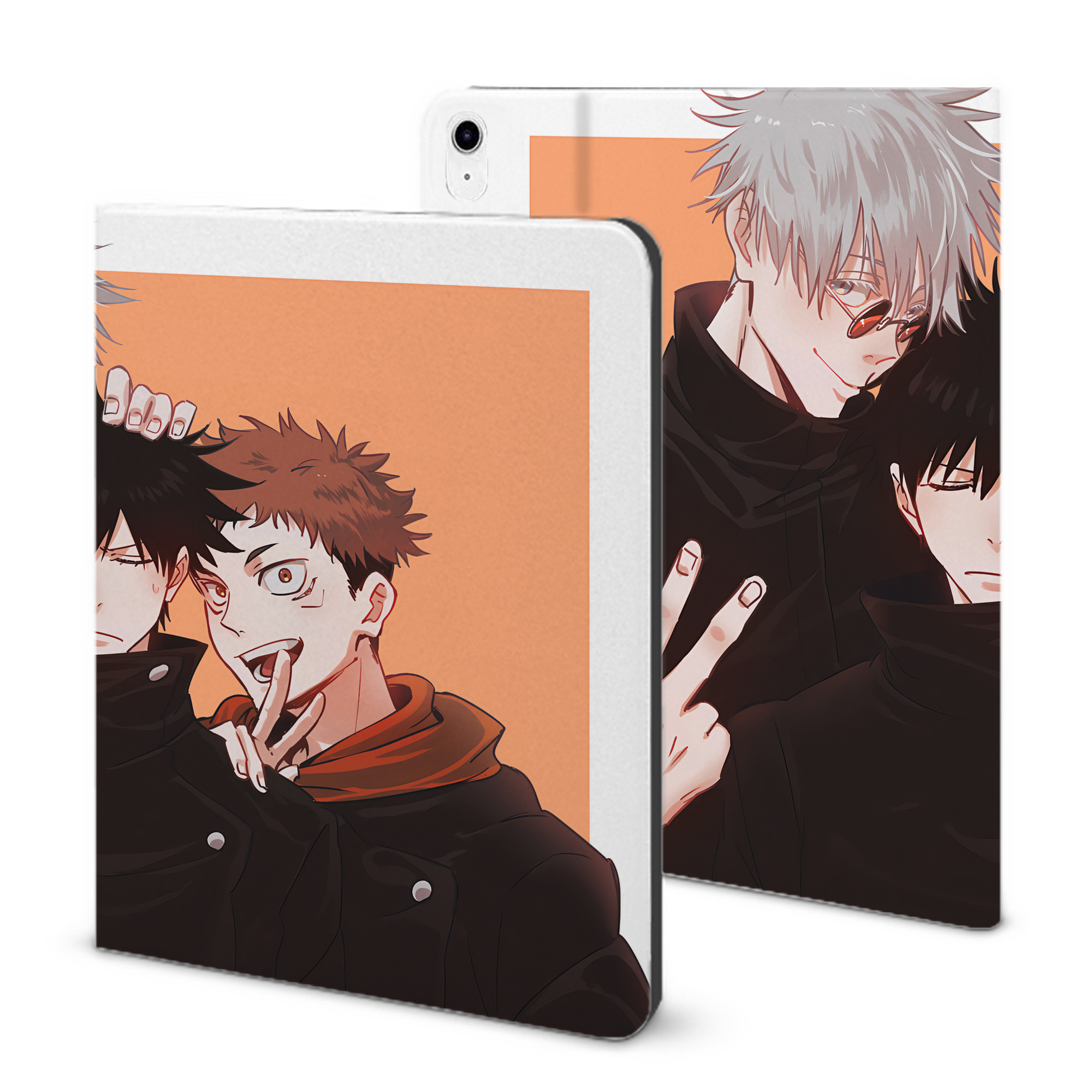 （画像用） 呪術廻戦 Jujutsu Kaisen IPad ケース ブック型 PUレザー TPU 耐衝撃 軽量 薄型 ペン収納なし 全面保護 IPad 各モデル対応